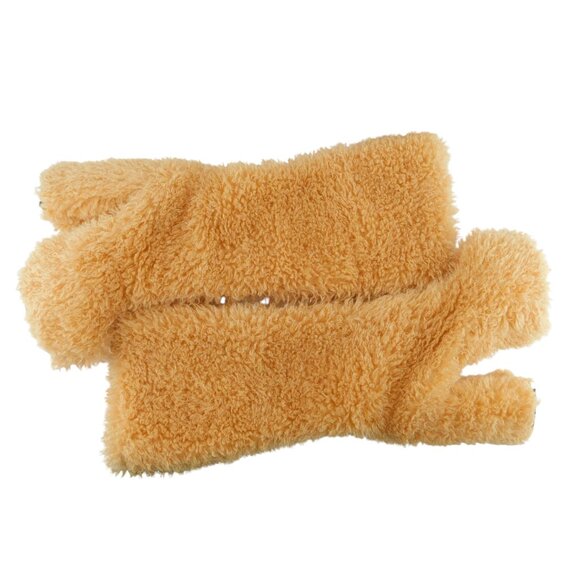 Lemon Drop by Privilaged Peach Brinkley Shearling Block Heel Tall Boots 7 - Picture 4 of 10